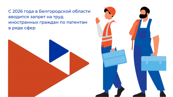 В Белгородской области вводится запрет на труд иностранных граждан по патентам в ряде сфер